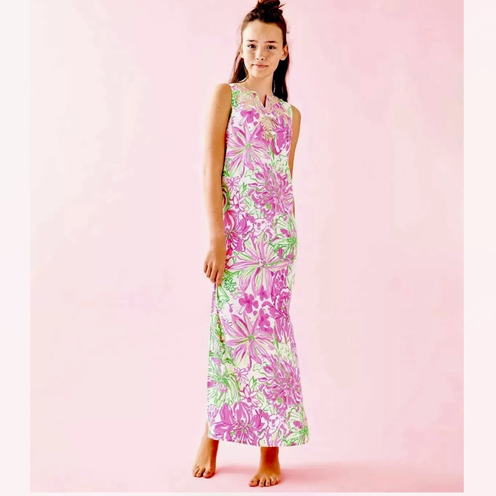 Lilly Pulitzer Girls Mini Carlotta Maxi Dress Size 8